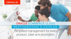 Oracle Commerce Cloud - Merchandising and Catalog