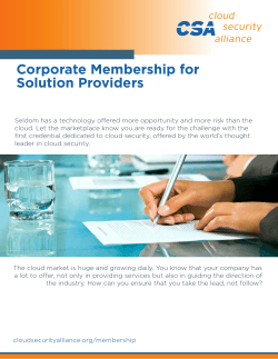 Solution Provider Member Brochure