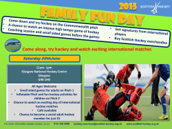 Come along, try hockey and watch exciting international matches