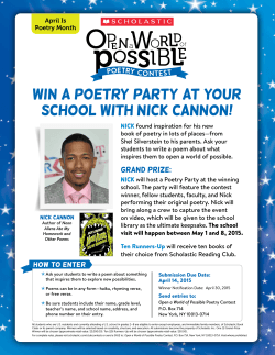 Win a Poetry Party at your School with Nick Cannon!