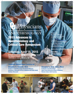 ANESTHESIOLOGY - Office of Continuing Professional Development