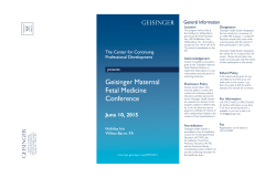 Geisinger Maternal Fetal Medicine Conference