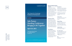 Safe Patient Handling Conference: Bringing It All Together