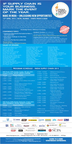 India Supply Chain 2015 Conference