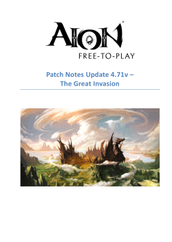 Patch Notes Update 4.71v â The Great Invasion
