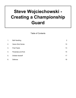Steve Wojciechowski - Creating a Championship Guard