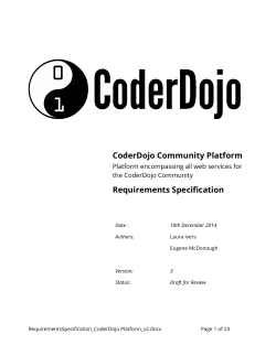 CoderDojo Foundation Requirements