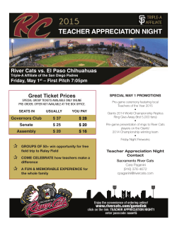 River Cats 2015 Teacher Appreciation Night Flyer