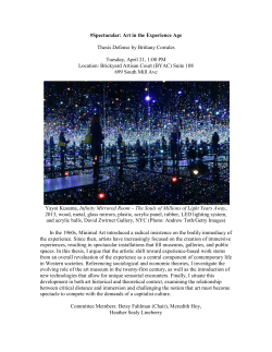 #Spectacular: Art in the Experience Age Thesis