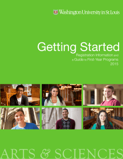 Getting Started - The College of Arts & Sciences
