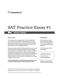 One - SAT Suite of Assessments
