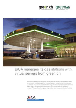 BiCA manages its gas stations with virtual servers from green.ch