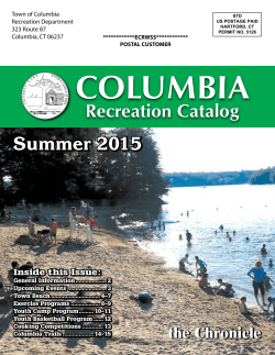 Summer 2015 - Columbia Parks and Recreation