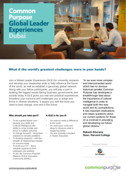 Common Purpose Global Leader Experiences Dubai
