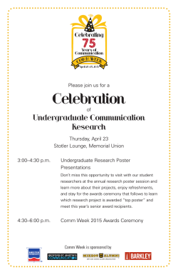 Invitation for Undergraduate Communication Research