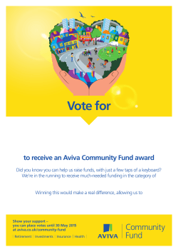 Vote for - Aviva Community Fund
