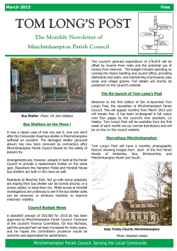 March 2015 Tom Longs Post - Stroud District Community Websites