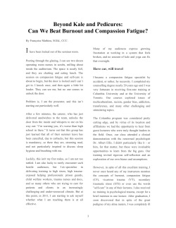 Beyond Kale and Pedicures - Compassion Fatigue Solutions