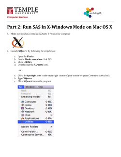 Part 2: Run SAS in X-Windows Mode on Mac OS X