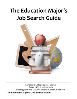 The Education Major`s Job Search Guide