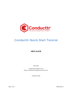 Conducttr Quick Start Tutorial