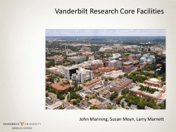 Vanderbilt Research Core Facilities