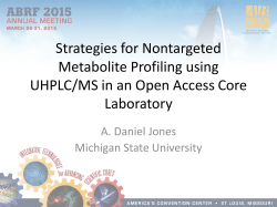 Strategies for Non-targeted Profiling of Specialized Metabolites in an
