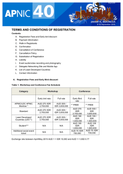 TERMS AND CONDITIONS OF REGISTRATION
