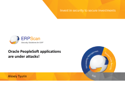 Oracle PeopleSoft applications are under attacks!