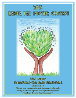2015 ARBOR DAY POSTER CONTEST