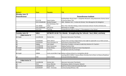 Speaker schedule