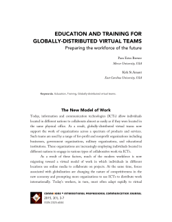 education and training for globally-distributed