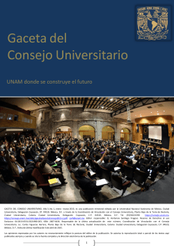 Gaceta en PDF - Consejo Universitario