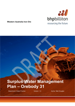 CMS14036 - Eastern Pilbara Surplus Water Mgt Plan