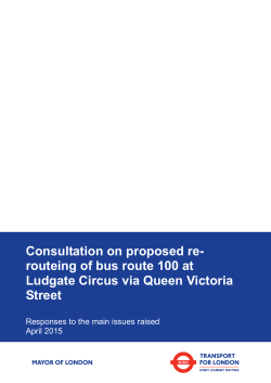 Response to issues raised - Transport for London Consultation Hub