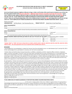 volunteer registration form and release of liability agreement