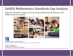 Alignment of DoDEA Academic Standards with the Common Core
