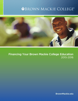 Financing Your Brown Mackie College Education