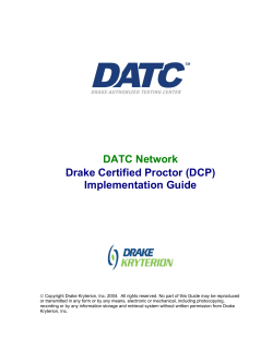 DATC Network Drake Certified Proctor (DCP) Implementation Guide