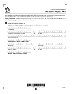 USAA College Savings Plan Distribution Request Form