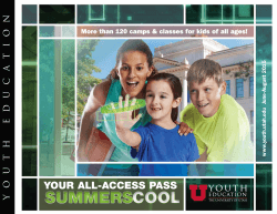 youth catalog - Continuing Education at the University of Utah