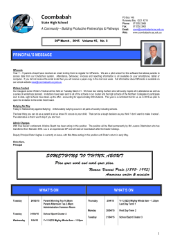 newsletter-2015-3-20 - Coombabah State High School