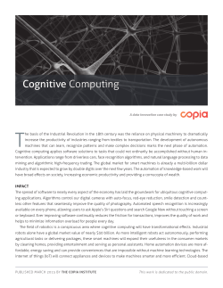 Cognitive Computing - The Copia Institute