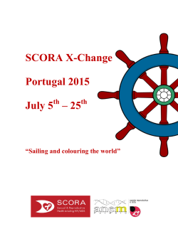 SCORA X-Change Portugal 2015 July 5 th â 25th