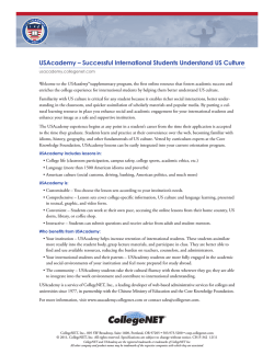 USAcademy &acirc; Successful International Students Understand US