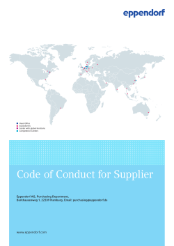 Code of Conduct for Supplier