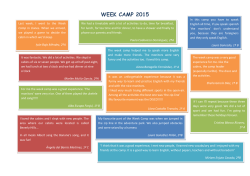 WEEK CAMP 2015 - WordPress.com