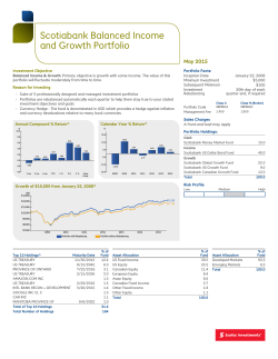 Scotiabank Balanced Income and Growth Portfolio