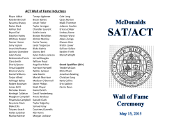 ACT Wall of Fame Inductees
