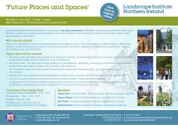 `Future Places and Spaces` - Landscape Institute Scotland
